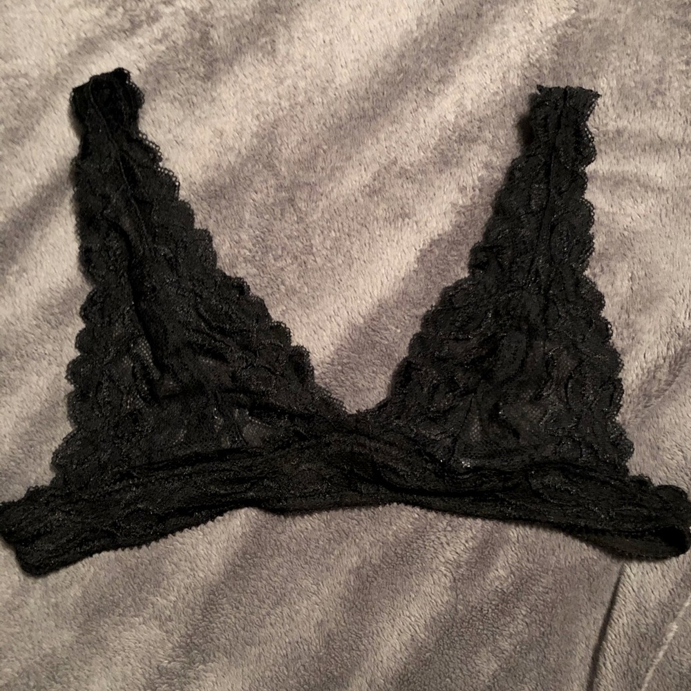 Black lace bralette